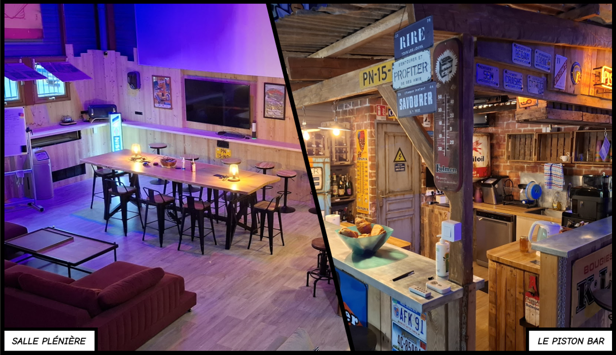 Montage salle plénière et Piston Bar