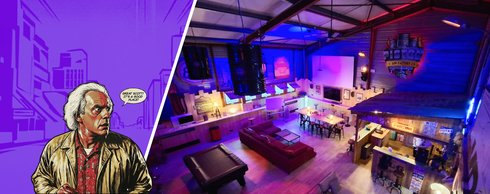 Montage de présentation du coworking Popwork